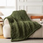 Ultra Soft Chunky Knit Throw Blanket 40x50 Hand Knitted Warm Chenille Throw Blan... - Image 6
