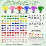 150 Pcs DIY Fairy Wand Garden Gnome Beads Stake Kits, 120 Color Large Hole Beads... - Image 5
