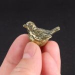 Brass Golden Bird Figurines Small Birds Statues Vintage Brass Bird Statue Retro ... - Image 3