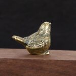 Brass Golden Bird Figurines Small Birds Statues Vintage Brass Bird Statue Retro ... - Image 5