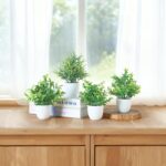 Mkono 4 Packs Fake Plants Mini Artificial Greenery Potted Plants Faux Eucalyptus... - Image 3