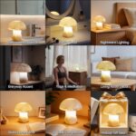 Natural Dolomite Marble Mushroom Lamp,Natural Gemstone Table Lamp Unique Crystal... - Image 7