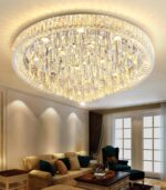 Crystal Chandeliers Modern LED Dimmable Flush Mount Ceiling Chandeliers for Livi... - Image 6