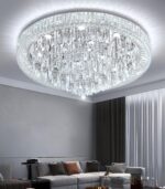 Crystal Chandeliers Modern LED Dimmable Flush Mount Ceiling Chandeliers for Livi... - Image 8
