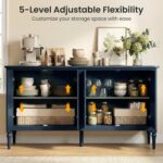RoyalCraft 59" Buffet Cabinet with Storage, Vintage Sideboard with Adjustable Sh... - Image 4