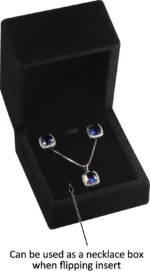 LAODA Black Color Luxury Velvet Stud Earring Box Multiple Use Necklace Pendant E... - Image 6