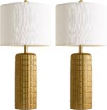 PoKat 27.5'' Tall Brass Gold Table Lamps Set of 2 for Living Room, Modern Table ... - Image 9
