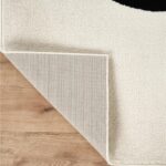 Abani Abstract Beige/Black Area Rug - 6'x9' - Modern Curved Line Design - Deco C... - Image 8