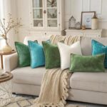 decorUhome Chenille Soft Cozy Throw Pillow Covers 18x18 Set of 2, Modern Farmhou... - Image 3