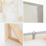 Briful Neutral Abstract Wall Art for Living Room, Textured White and Gold Canvas... - Image 4
