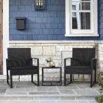 Flamaker 3 Pieces Outdoor Patio Wicker Furniture Set, Modern Rattan Chair Conver... - Image 3