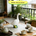 LICAEVEY Goose Statue, Big Resin Large White Goose Garden Lawn Yard Sculpture, E... - Image 4