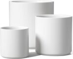 LE TAUCI Ceramic Pots for Plants, 10/8/6 Inch Indoor Planters with Draiange Hole... - Image 5