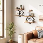 ELYKEN Floating Shelves for Wall, Set of 2 Hanging Shelves, 2-Tier Wall Mounted ... - Image 6