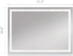 Vanity Mirror with Lights, 32"x24" Hollywood Makeup Mirror with Crushed Crystal ... - Image 5