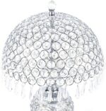 Modern Crystal Table Lamp End Side Table Lamp with Plug in Cord ON/Off Switch Ni... - Image 5
