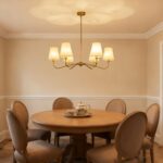 Brass Gold Chandeliers for Dining Room, 36" 6 Light Antique Modern Chandelier Li... - Image 3