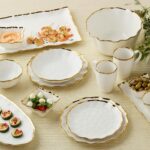 Regency Gold Porcelain Cereal Bowls Set of 4, 24oz – Elegant White Bowls with Ha... - Image 6
