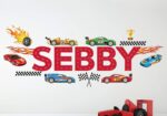 Race Cars Wall Decal for Boys Room - Custom Name Car Bedroom Decor - Car Themed ... - Image 3
