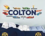 Race Cars Wall Decal for Boys Room - Custom Name Car Bedroom Decor - Car Themed ... - Image 5