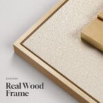 Large Framed 3D Neutral Wood Wall Art for Living Room, 4 Piece Textured Minimali... - Image 6