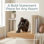 Sagebrook Home Resin Modern Glam Sitting Man Sculpture - Thoughtful Polyresin De... - Image 4