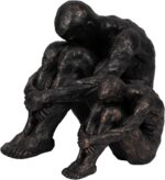 Sagebrook Home Resin Modern Glam Sitting Man Sculpture - Thoughtful Polyresin De... - Image 12