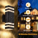DASTOR 4 Pack Dusk to Dawn Outdoor Wall Lights, 3000K Warm White Exterior Lighti... - Image 4