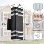 DASTOR 4 Pack Dusk to Dawn Outdoor Wall Lights, 3000K Warm White Exterior Lighti... - Image 7