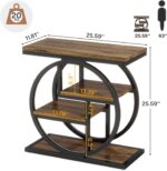 Tribesigns End Table for Living Room, 4-Tier Narrow Side Table with Storage Shel... - Image 3