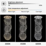 D32'' x H100'' Crystal Chandelier for Entryway High Ceiling Chandeliers Glam Cha... - Image 5
