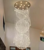 D32'' x H100'' Crystal Chandelier for Entryway High Ceiling Chandeliers Glam Cha... - Image 7