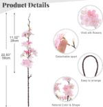 INXUGAO 12 PCS Faux Cherry Blossom Branches Decor 18.11 Inch Fake Artificial Che... - Image 3