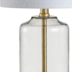 JONATHAN Y 19.5" Brass Gold and Clear Glass Table Lamp, Glam Transitional Bedsid... - Image 5