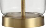 JONATHAN Y 19.5" Brass Gold and Clear Glass Table Lamp, Glam Transitional Bedsid... - Image 6