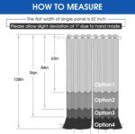 HOMEIDEAS 2 Panels Navy Blue Faux Silk Blackout Luxury Curtains, 52 X 108 Inch R... - Image 7