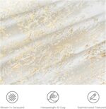 THE-TINOART Modern Cream Gold Throw Pillow Covers 12x20, Beige and Gold Jacquard... - Image 7