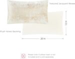 THE-TINOART Modern Cream Gold Throw Pillow Covers 12x20, Beige and Gold Jacquard... - Image 8