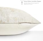 THE-TINOART Modern Cream Gold Throw Pillow Covers 12x20, Beige and Gold Jacquard... - Image 9