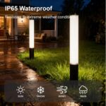 SkyGlow 32" Bollard Light, 120V Line Voltage Aluminum LED IP65 Waterproof Outdoo... - Image 3