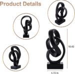 Modern Abstract Knot Sculpture, Artistic Mobius Inspired Resin Decor, Elegant Ho... - Image 3