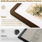 Acovy 5x7 Picture Frame, Solid Walnut Wood Photo Frame with Mat for 4x6, Wall & ... - Image 6