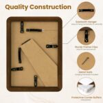 Acovy 5x7 Picture Frame, Solid Walnut Wood Photo Frame with Mat for 4x6, Wall & ... - Image 7