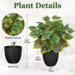 14.5" Artificial Plants Indoor Home Decor, Fake Potted Silk Plants for Shelves L... - Image 3