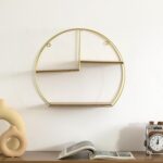 Vintiquewise Elegant 3-Tier Decorative Floating Geometric Arc Wall Shelf - Semi-... - Image 5