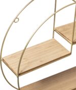 Vintiquewise Elegant 3-Tier Decorative Floating Geometric Arc Wall Shelf - Semi-... - Image 6