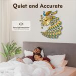 29.5'' Large Peacock Wall Clock Inch, European Style Silent Quartz Movement Meta... - Image 5