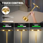 HAPYGI 5200mAh Rechargeable Cordless LED Table Lamps Touch Sensor Light, 3-Level... - Image 6