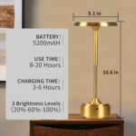 HAPYGI 5200mAh Rechargeable Cordless LED Table Lamps Touch Sensor Light, 3-Level... - Image 8