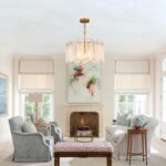 Modern Gold Chandelier, 18.3’’ Luxury Glass Chandelier for Dining Room Clound Gl... - Image 6